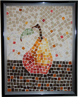 fabric mosaic pear